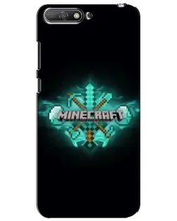 Чехол для Huawei Y6 2018 с картинкой «Minecraft Diamond лого»
