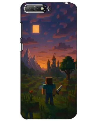 Чехол для Huawei Y6 2018 с картинкой «Стив у башни»