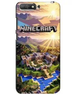Чехол для Huawei Y6 2018 с картинкой «Minecraft панорама»