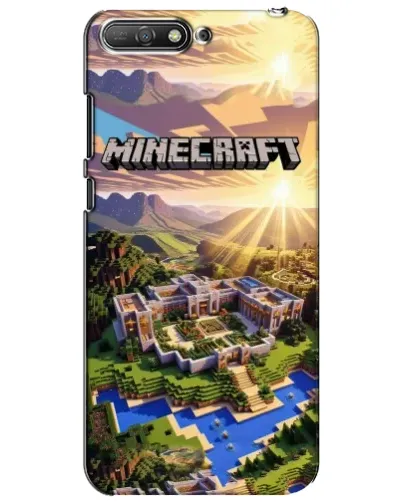 Чехол для Huawei Y6 2018 с картинкой «Minecraft панорама»