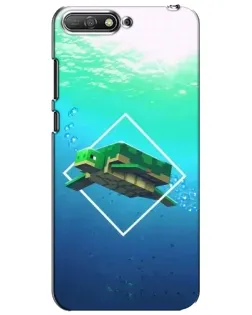 Чехол для Huawei Y6 2018 с картинкой «Черепаха Minecraft»
