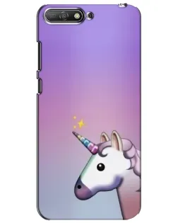 Чехол для Huawei Y6 2018 с картинкой «Единорог градиент»