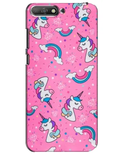 Чехол для Huawei Y6 2018 с картинкой «Unicorn паттерн розовый» Чехол для Huawei Y6 2018 с картинкой «Unicorn паттерн розовый»
