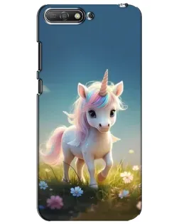 Чехол для Huawei Y6 2018 с картинкой «Единорог на поляне»