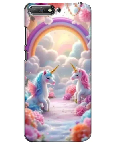 Чехол для Huawei Y6 2018 с картинкой «Радуга и единороги» Чехол для Huawei Y6 2018 с картинкой «Радуга и единороги»