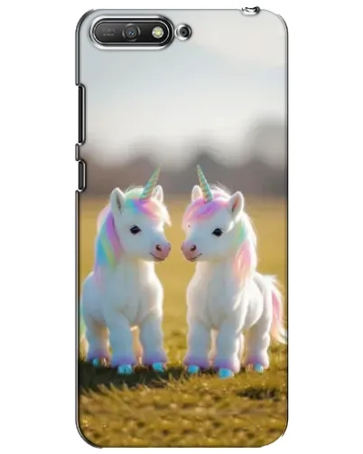 Чехол для Huawei Y6 2018 с картинкой «Пара единорогов» Чехол для Huawei Y6 2018 с картинкой «Пара единорогов»