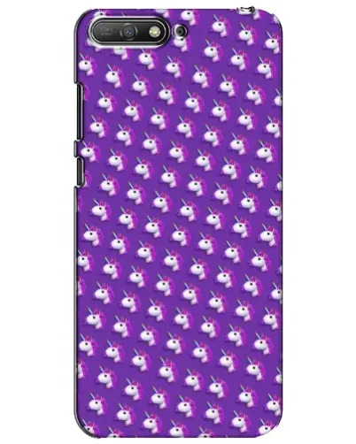 Чехол для Huawei Y6 2018 с картинкой «Единороги на фиолетовом» Чехол для Huawei Y6 2018 с картинкой «Единороги на фиолетовом»