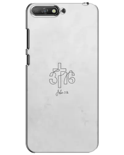 Чехол для Huawei Y6 2018 с картинкой «Иоанна 3:16 Крест»