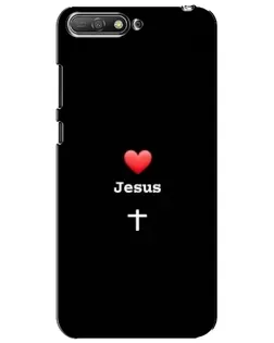 Чохол для Huawei Y6 2018 з картинкою «Серце - Jesus»