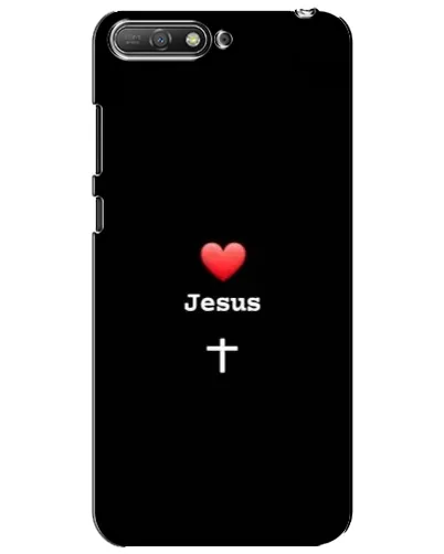 Чехол для Huawei Y6 2018 с картинкой «Сердце - Jesus»