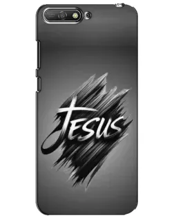 Чехол для Huawei Y6 2018 с картинкой «Надпись Jesus Graffiti»