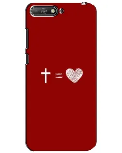 Чехол для Huawei Y6 2018 с картинкой «Уравнение любви»