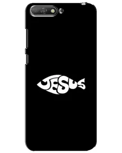 Чехол для Huawei Y6 2018 с картинкой «Рыба Jesus»