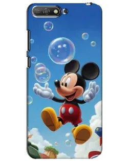 Чехол для Huawei Y6 2018 с картинкой «Mickey и мыльные пузыри»