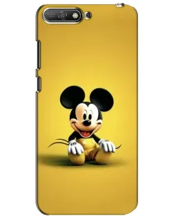 Чехол для Huawei Y6 2018 с картинкой «Микки на желтом»