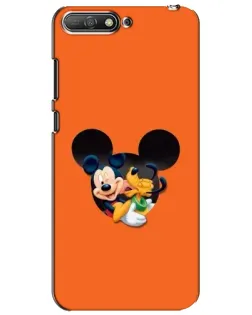 Чехол для Huawei Y6 2018 с картинкой «Сердце Микки Минни»