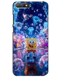 Чехол для Huawei Y6 2018 с картинкой «Неоновый океан»