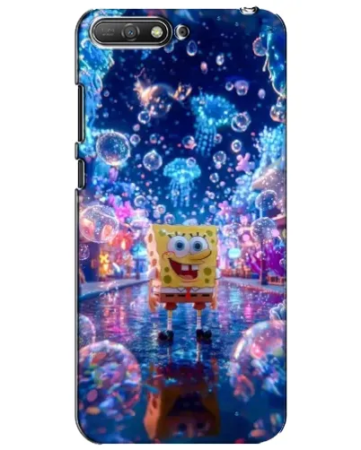 Чехол для Huawei Y6 2018 с картинкой «Неоновый океан»