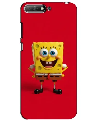 Чехол для Huawei Y6 2018 с картинкой «Спанч Боб на красном»