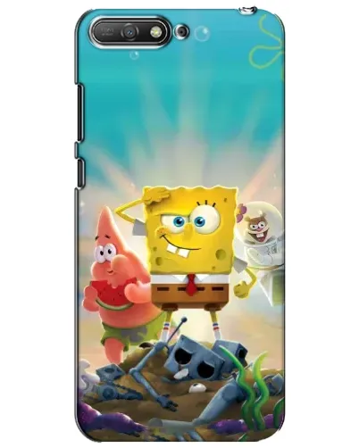 Чехол для Huawei Y6 2018 с картинкой «Спанч Боб победитель»