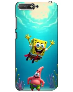 Чехол для Huawei Y6 2018 с картинкой «Спанч Боб под водой»