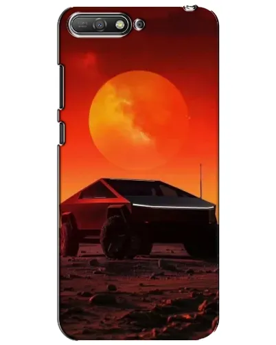 Чехол для Huawei Y6 2018 с картинкой «Cybertruck на Марсе»