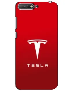 Чехол для Huawei Y6 2018 с картинкой «Tesla Red Classic»
