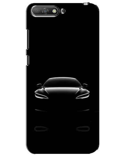 Чехол для Huawei Y6 2018 с картинкой «Силуэт Tesla Night»