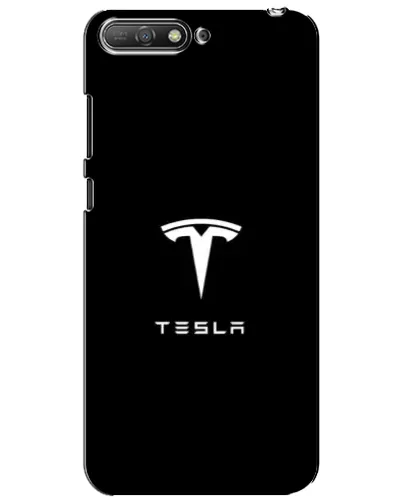 Чехол для Huawei Y6 2018 с картинкой «Tesla White Logo»