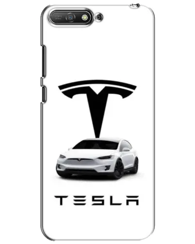 Чехол для Huawei Y6 2018 с картинкой «Tesla White Style»