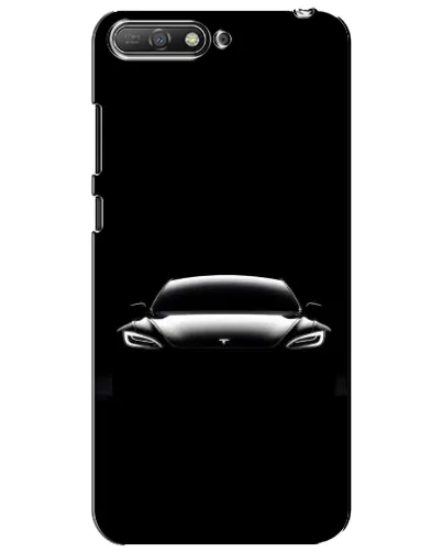 Чехол для Huawei Y6 2018 с картинкой «Фары Tesla Night»