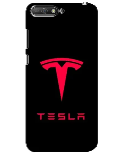 Чехол для Huawei Y6 2018 с картинкой «Tesla Red Logo»
