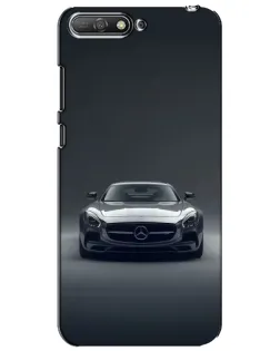 Чехол для Huawei Y6 2018 с картинкой «Mercedes на черном»