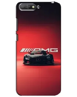 Чехол для Huawei Y6 2018 с картинкой «Mercedes AMG — красная линия»