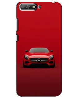 Чехол для Huawei Y6 2018 с картинкой «Красный Mercedes AMG»
