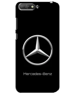 Чехол для Huawei Y6 2018 с картинкой «Mercedes Silver Logo»