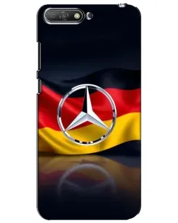 Чехол для Huawei Y6 2018 с картинкой «Mercedes — флаг Германии»