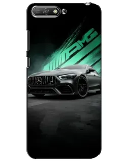 Чехол для Huawei Y6 2018 с картинкой «Темный Mercedes AMG»
