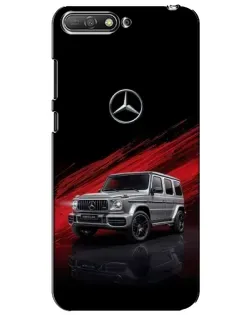 Чехол для Huawei Y6 2018 с картинкой «Mercedes G-Class красный»