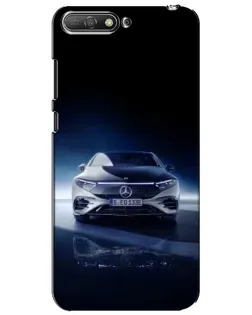 Чехол для Huawei Y6 2018 с картинкой «Ночной Mercedes EQ»