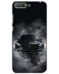 Чехол для Huawei Y6 2018 с картинкой «Mercedes в дыму»