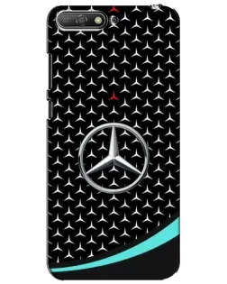 Чехол для Huawei Y6 2018 с картинкой «Mercedes — бирюзовый акцент»