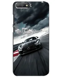 Чехол для Huawei Y6 2018 с картинкой «Гоночный Mercedes AMG»