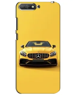 Чехол для Huawei Y6 2018 с картинкой «Желтый Mercedes GT»
