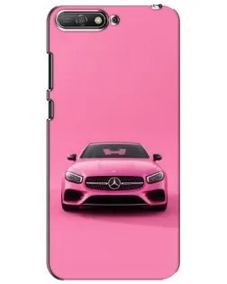 Чехол для Huawei Y6 2018 с картинкой «Розовый Mercedes AMG»