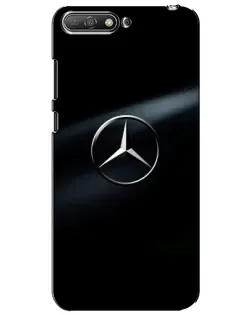 Чехол для Huawei Y6 2018 с картинкой «Mercedes на металле»