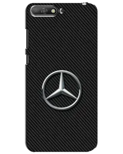 Чехол для Huawei Y6 2018 с картинкой «Карбоновый Mercedes стиль»
