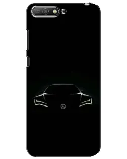 Чехол для Huawei Y6 2018 с картинкой «Mercedes — силуэт авто»