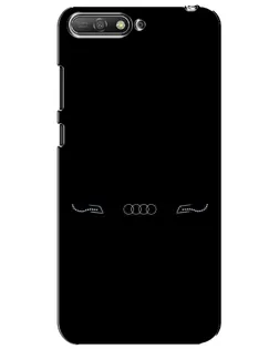 Чехол для Huawei Y6 2018 с картинкой «Audi — световой подпись»