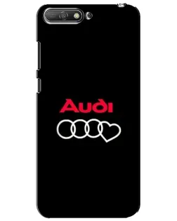 Чехол для Huawei Y6 2018 с картинкой «Логотип Audi Heart»